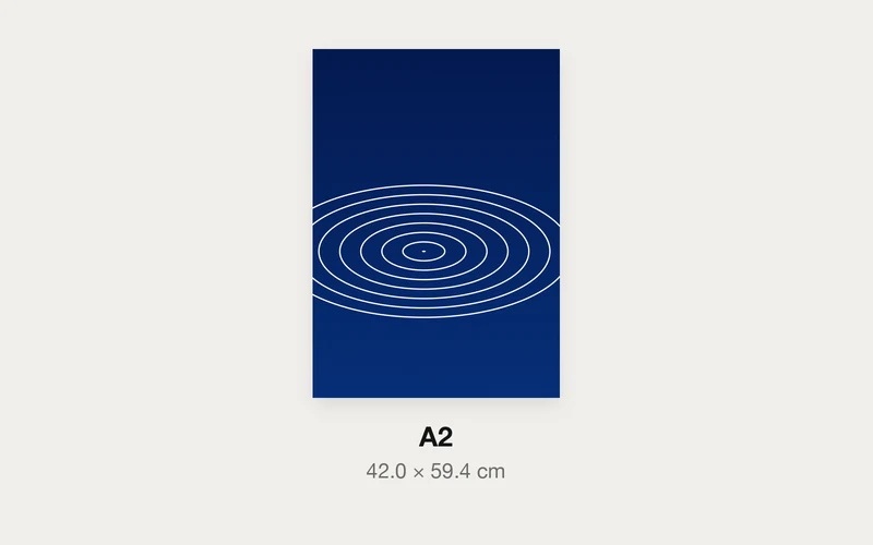 波紋のA3とA2の大きさの比較