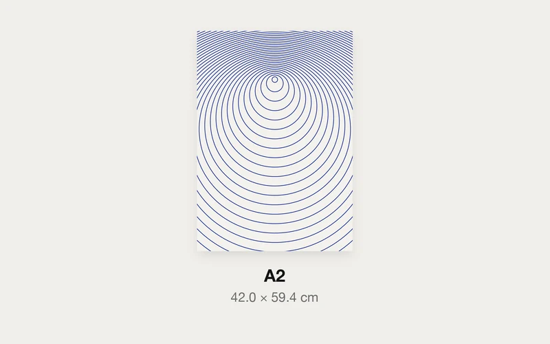 近づくものは青いのA3とA2の大きさの比較