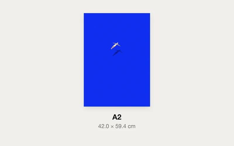 水の底の人のA3とA2の大きさの比較