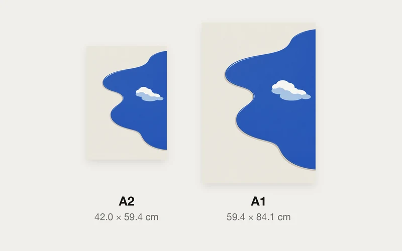 足元の空のA2とA1の大きさ
