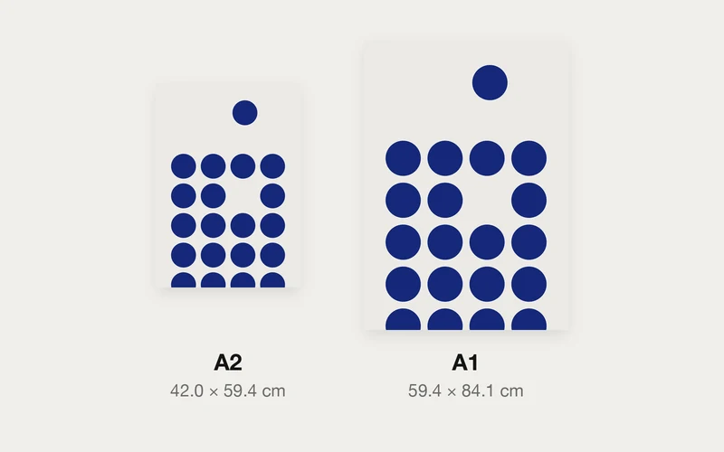 ひとつだけ浮くのA2とA1の大きさ