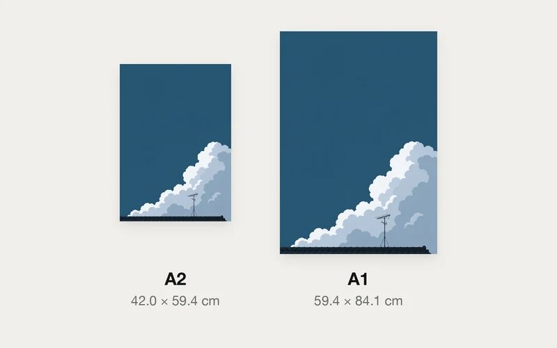 雲を受信するのA2とA1の大きさ