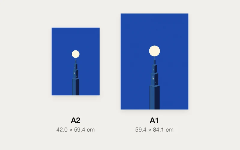 塔に乗る月のA2とA1の大きさ