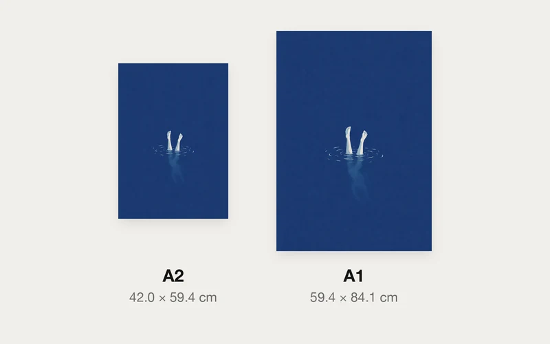 ちょうど潜ったのA2とA1の大きさ