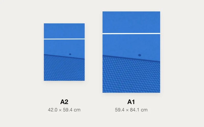 見えないボールの影のA2とA1の大きさ